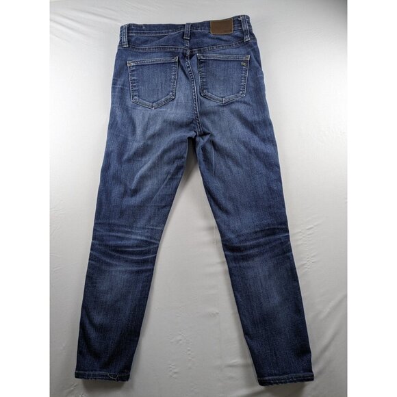 Madewell 10" High Riser Skinny Skinny Jeans Women's Size 27 Blue Distressed - Picture 2 of 9